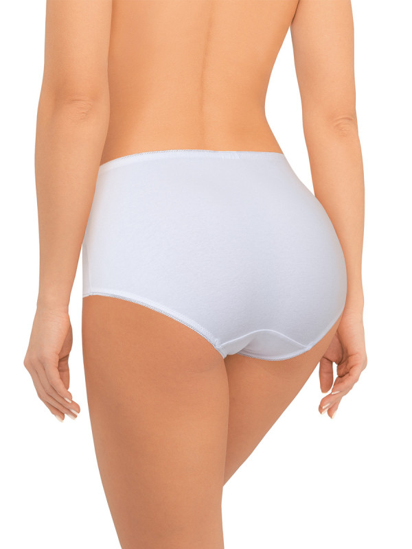 Трусы женские AMORET COTTON HW1043 белого цвета с завышенной талией.