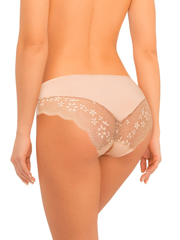 Трусики женские слипы AMORET COTTON S1039 бежевого цвета