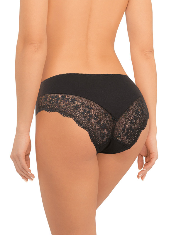 Трусы женские слипы AMORET COTTON S1039 черного цвета