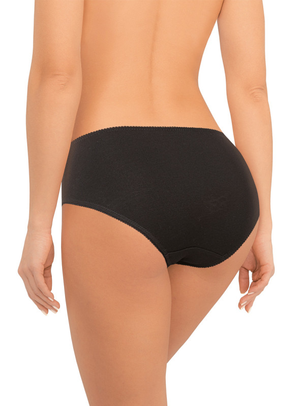 Трусы женские слипы AMORET COTTON S1040 черного цвета