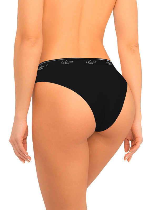 Трусы женские AMORET GLAM S1033 черного цвета