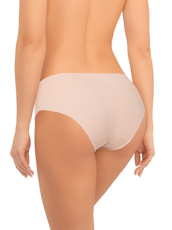 Трусики слипы AMORET INVISIBLE COTTON S1037 бежевого цвета со средней линией талии
