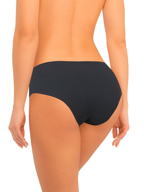 Трусики-слипы женские AMORET INVISIBLE COTTON S1037 черного цвета
