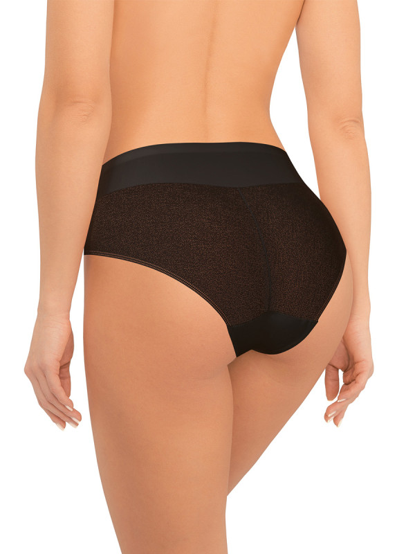 Трусы макси-слип AMORET INVISIBLE LACE MS5043 чёрного цвета