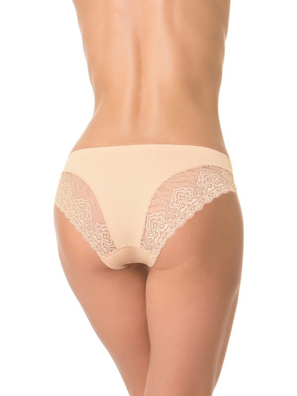 Трусы слипы со средней линией талии AMORET INVISIBLE S5009 бежевого цвета: комфорт и незаметность под одеждой