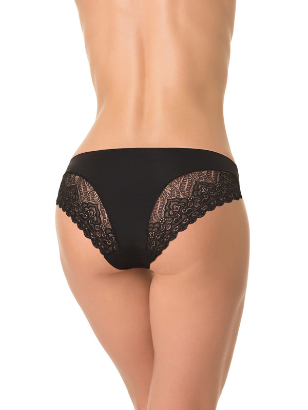 Трусы женские AMORET INVISIBLE S5009 черного цвета - абсолютно незаметные под одеждой.
