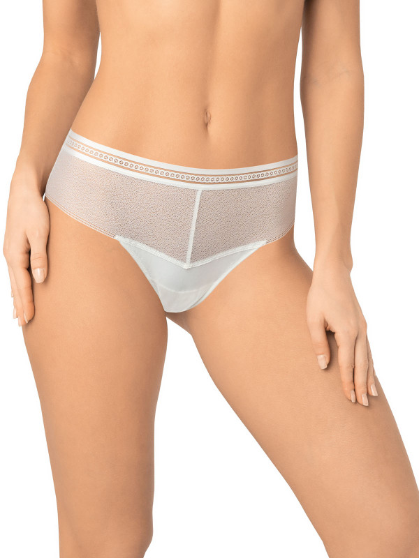 Изящные трусы бразилиана AMORET MESH B5039 молочного цвета: стиль, комфорт и женственность