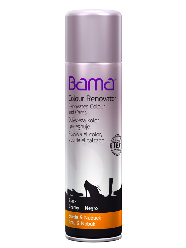 Краска для замши и нубука черного цвета Renovator Bama S19_009