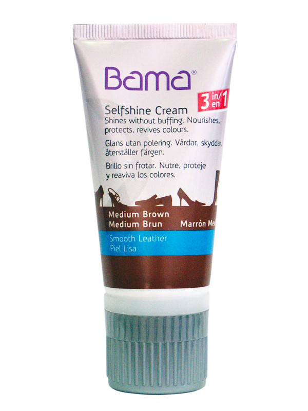 Крем-краска темно-коричневый блеск для обуви из гладкой кожи Bama G80_032