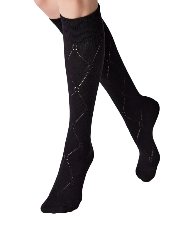 Гольфы CONTE CLASSIC 007 с рисунком в виде ромбов