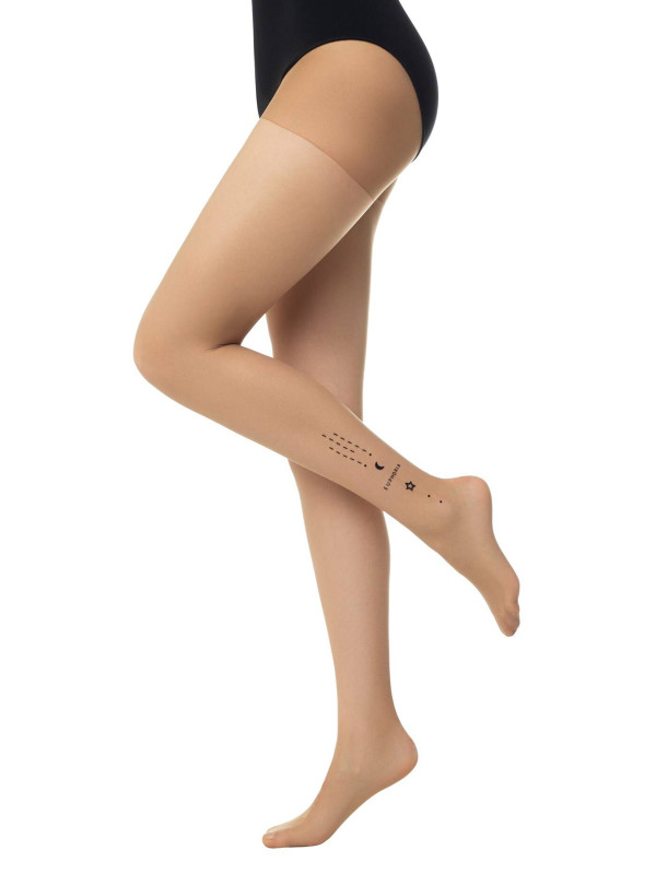 Колготки CONTE EUPHORIA 20 с рисунком татуировки на щиколотке