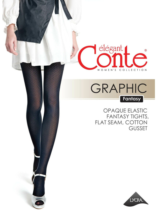 Эластичные плотные колготки CONTE GRAPHIC 50: неповторимый стиль и элегантность для вашего образа.