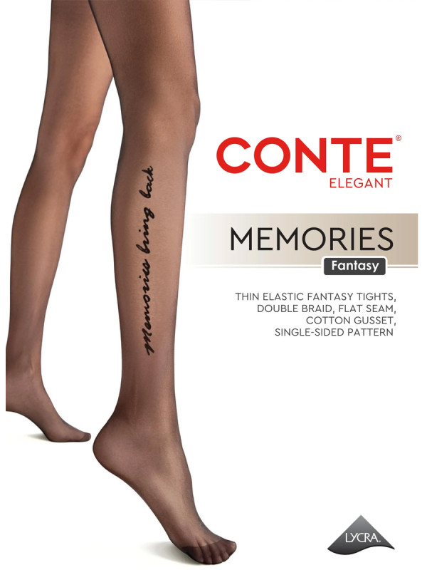 Колготки CONTE MEMORIES 30 с оригинальным рисунком имитации тату