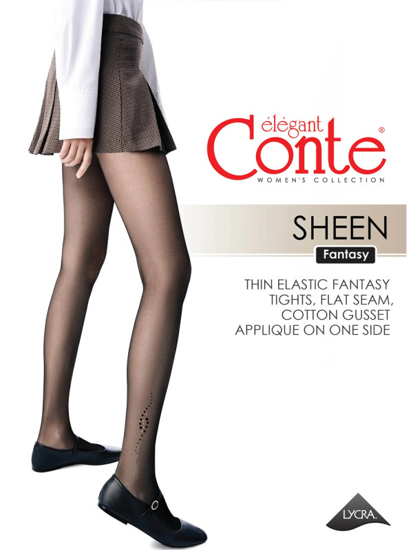 Колготки CONTE SHEEN 20 с рисунком татуировки на щиколотке