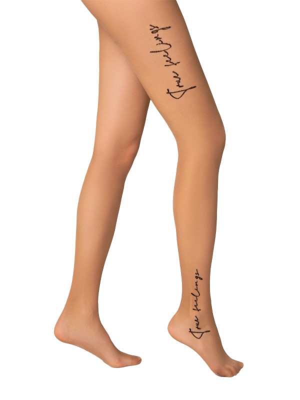 Колготки CONTE TRUE LOVE 30 с оригинальным рисунком имитации тату