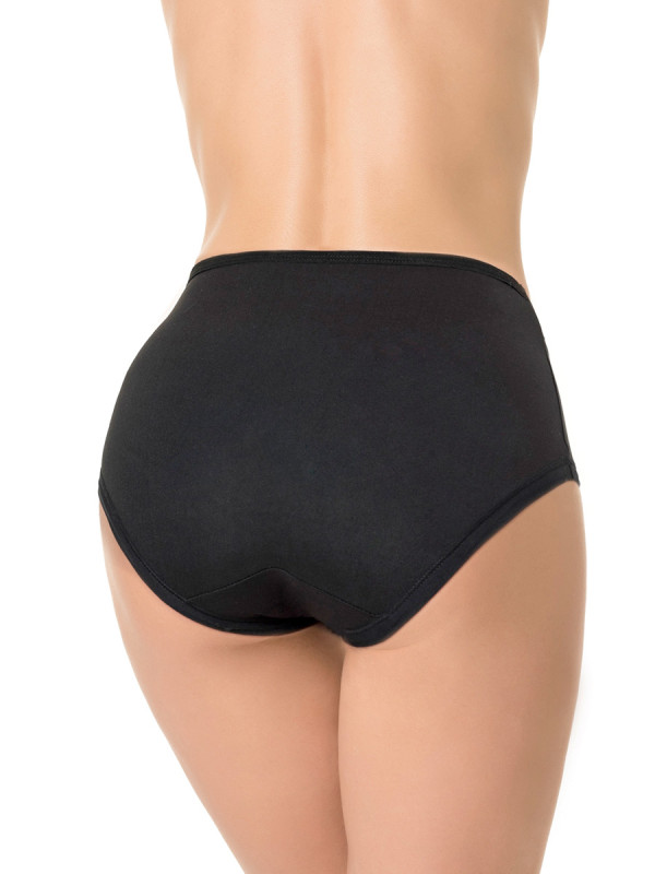 Трусы женские слипы DENTELLE AMBER BAMBOO SIZE PLUS HW302 черного цвета