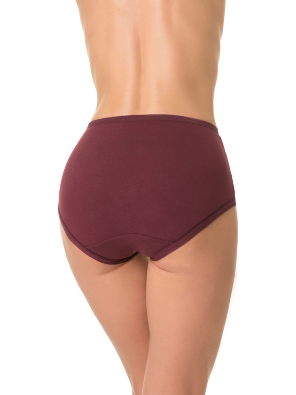 Трусы женские DENTELLE DIANA BAMBOO SIZE PLUS HW305 бордового цвета