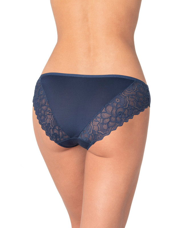 Трусы слипы женские DENTELLE FLIRT BAMBOO S313 темно-синего цвета для тех, кто ценит комфорт и красоту.