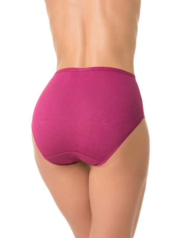 Трусы женские DENTELLE IDA SIZE PLUS HW132 бордового цвета