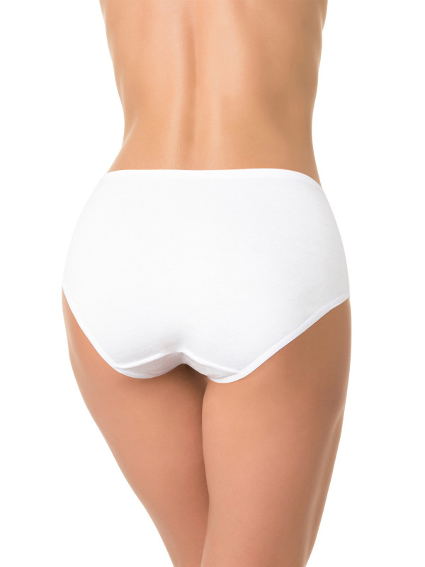 Трусы слипы DENTELLE NICOLE SIZE PLUS HW150 белого цвета