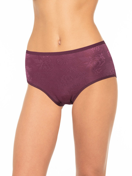 Трусы женские DENTELLE NICOLE SIZE PLUS HW150 бордовый