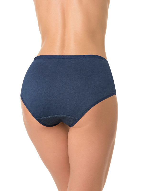 Трусы слипы DENTELLE NICOLE SIZE PLUS HW150 темно-синего цвета