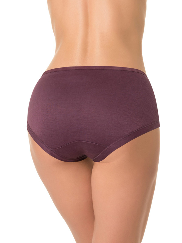 Трусы слипы большого размера DENTELLE PAULA SIZE PLUS HW130 бордового цвета: стиль и красота в одном изделии 