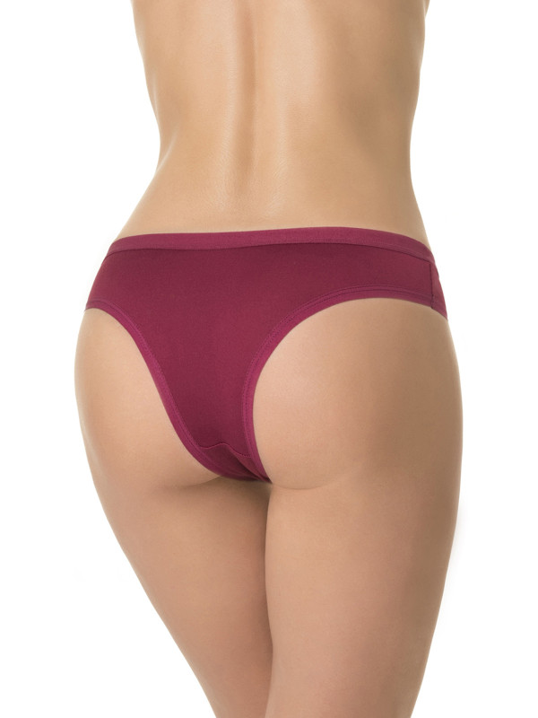 Трусы бразилиана DENTELLE RIO BAMBOOO B300 бордового цвета: ощущение уверенности и комфорта круглосуточно