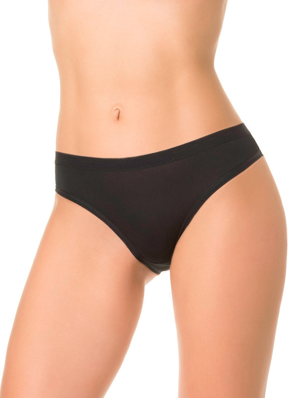 Трусы бразилиана DENTELLE RIO BAMBOOO B300 черного цвета: комфорт и элегантность