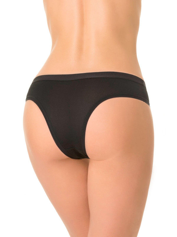 Трусы бразилиана DENTELLE RIO BAMBOOO B300 черного цвета: комфорт и элегантность