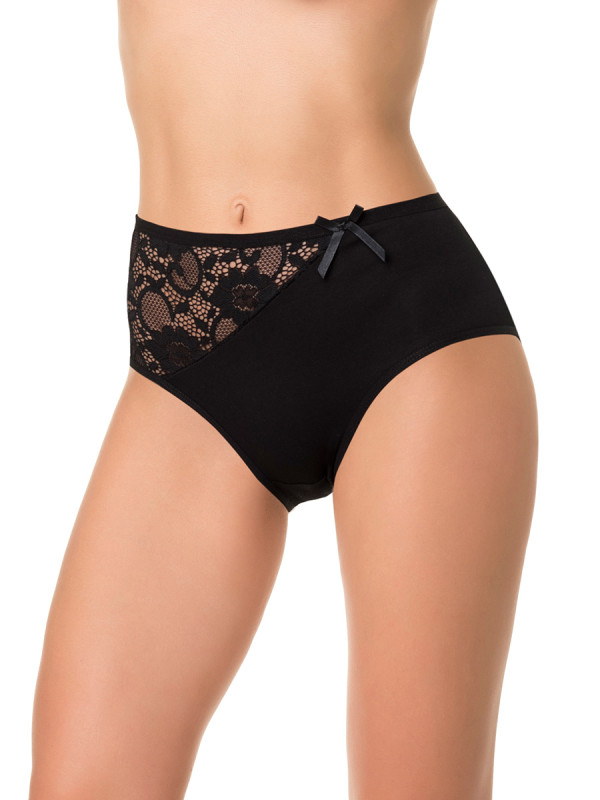 Трусы слипы DENTELLE TINA SIZE PLUS HW109 чёрного цвета: стиль и комфорт в одном