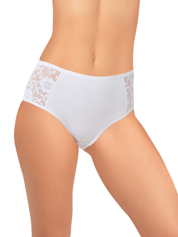 Трусы женские слипы DENTELLE VITA SIZE PLUS HW101 белого цвета