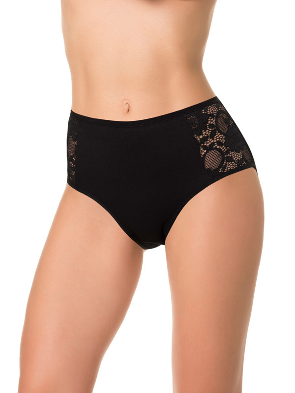 Трусы женские DENTELLE VITA SIZE PLUS HW101 черного цвета