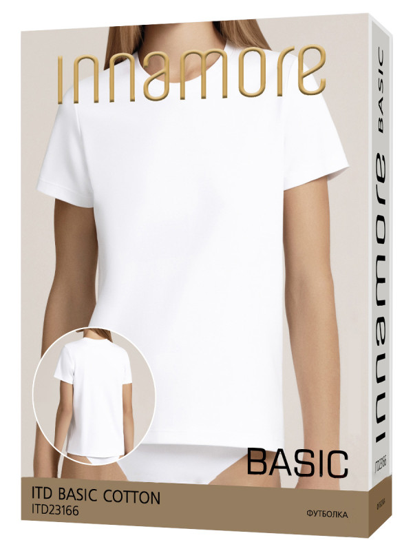 Женская футболка INNAMORE BASIC COTTON ITD 23166  с короткими рукавами