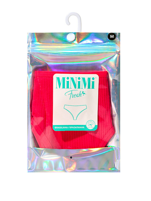 Трусы бразилиана MINIMI MFR261 brasiliana ribana в рубчик с низкой линией талии