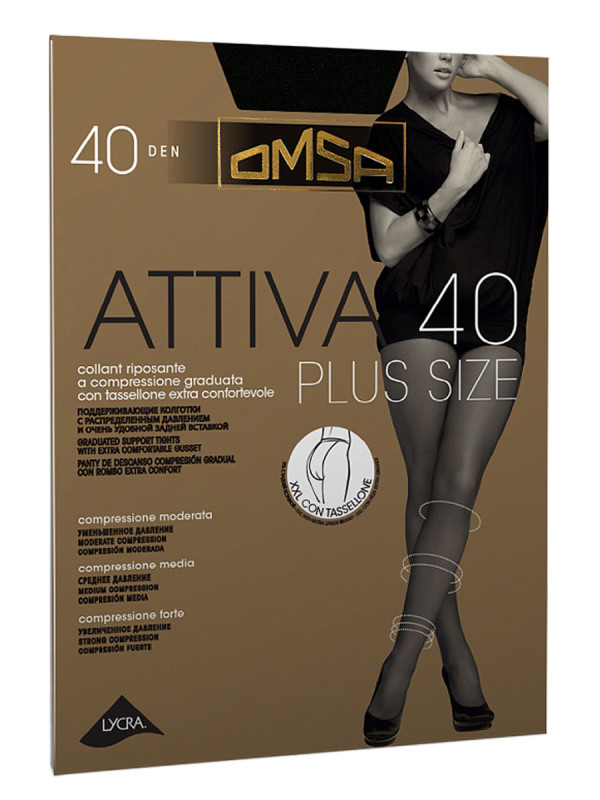 Колготки OMSA Attiva 40 XXL PLUS SIZE