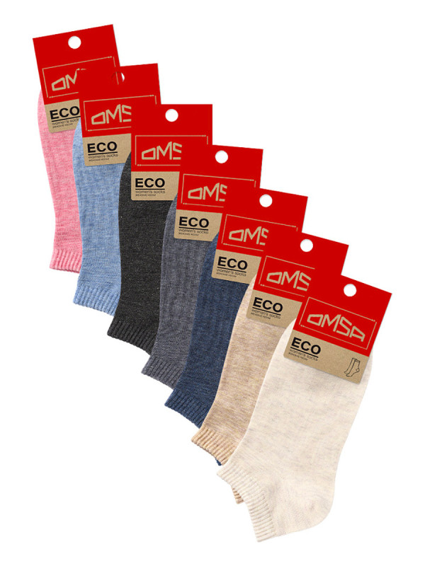 Носки женские укороченные с люрексом Omsa ECO 255