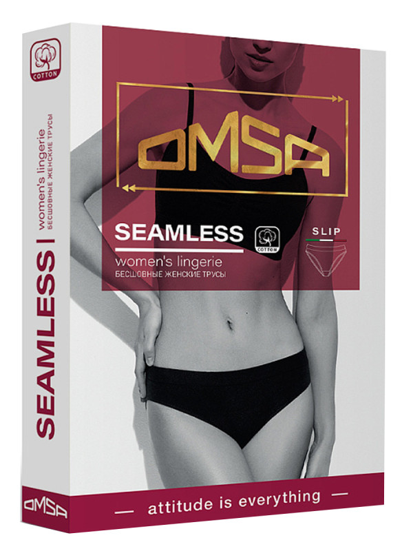Трусики слипы OMSA COTTON OmD 2111 SLIP бесшовные со средней посадкой