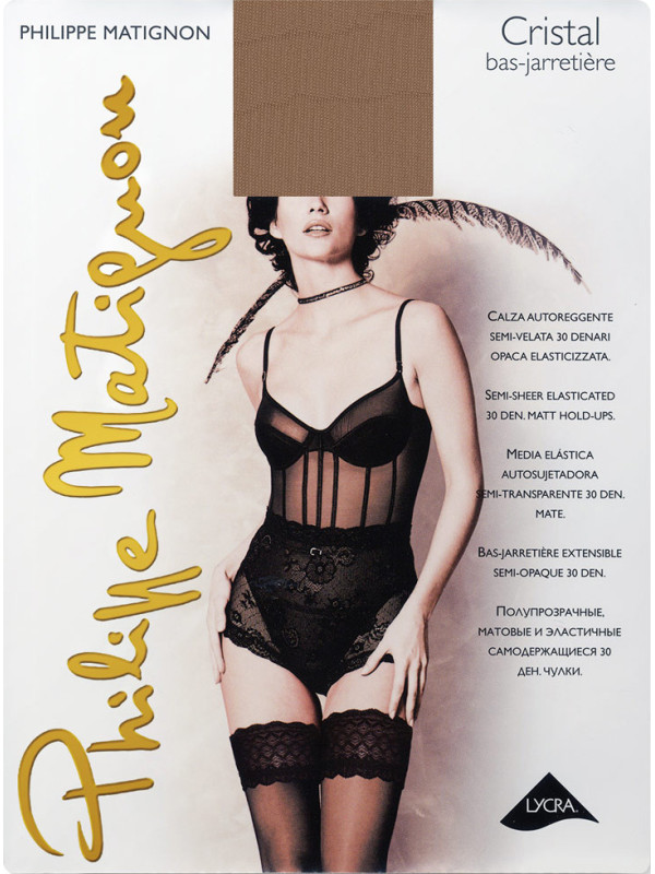 Чулки PHILIPPE MATIGNON Cristal 30 bas-jarretiere