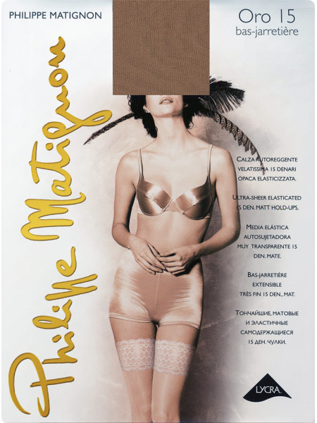 Чулки PHILIPPE MATIGNON ORO 15 bas-jarretiere