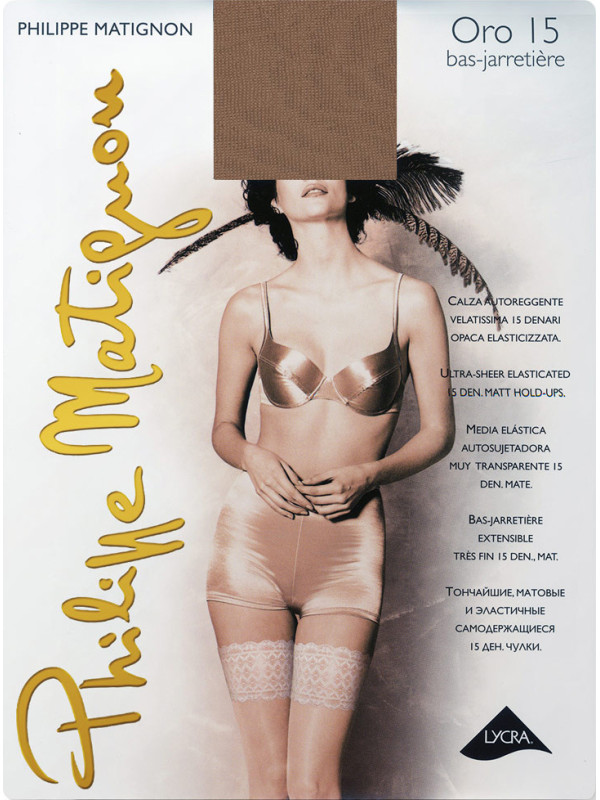 Чулки PHILIPPE MATIGNON ORO 15 bas-jarretiere