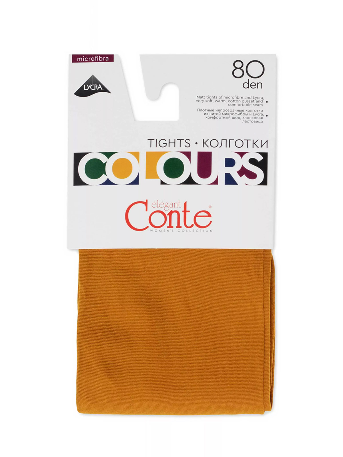 Плотные колготки CONTE COLOURS 80 - идеальный выбор для осени и зимы.