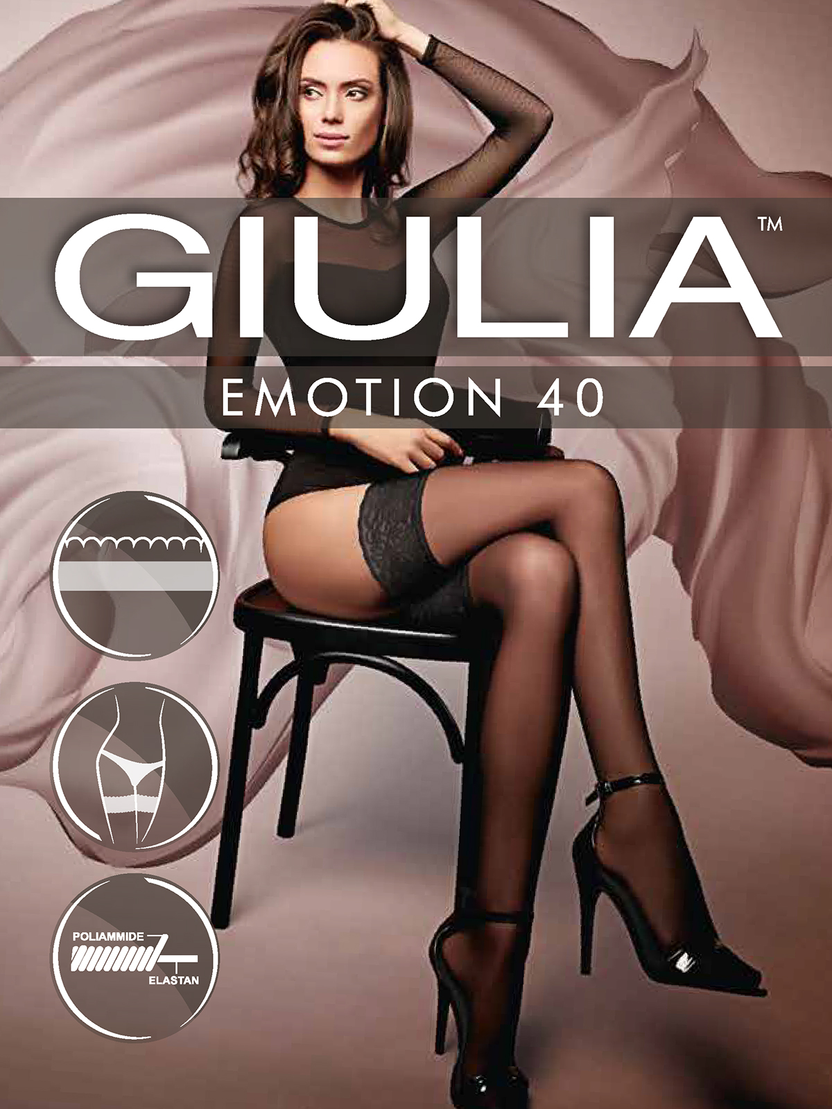 Чулки Giulia EMOTION 40 в магазине Мир Чулок.РУ